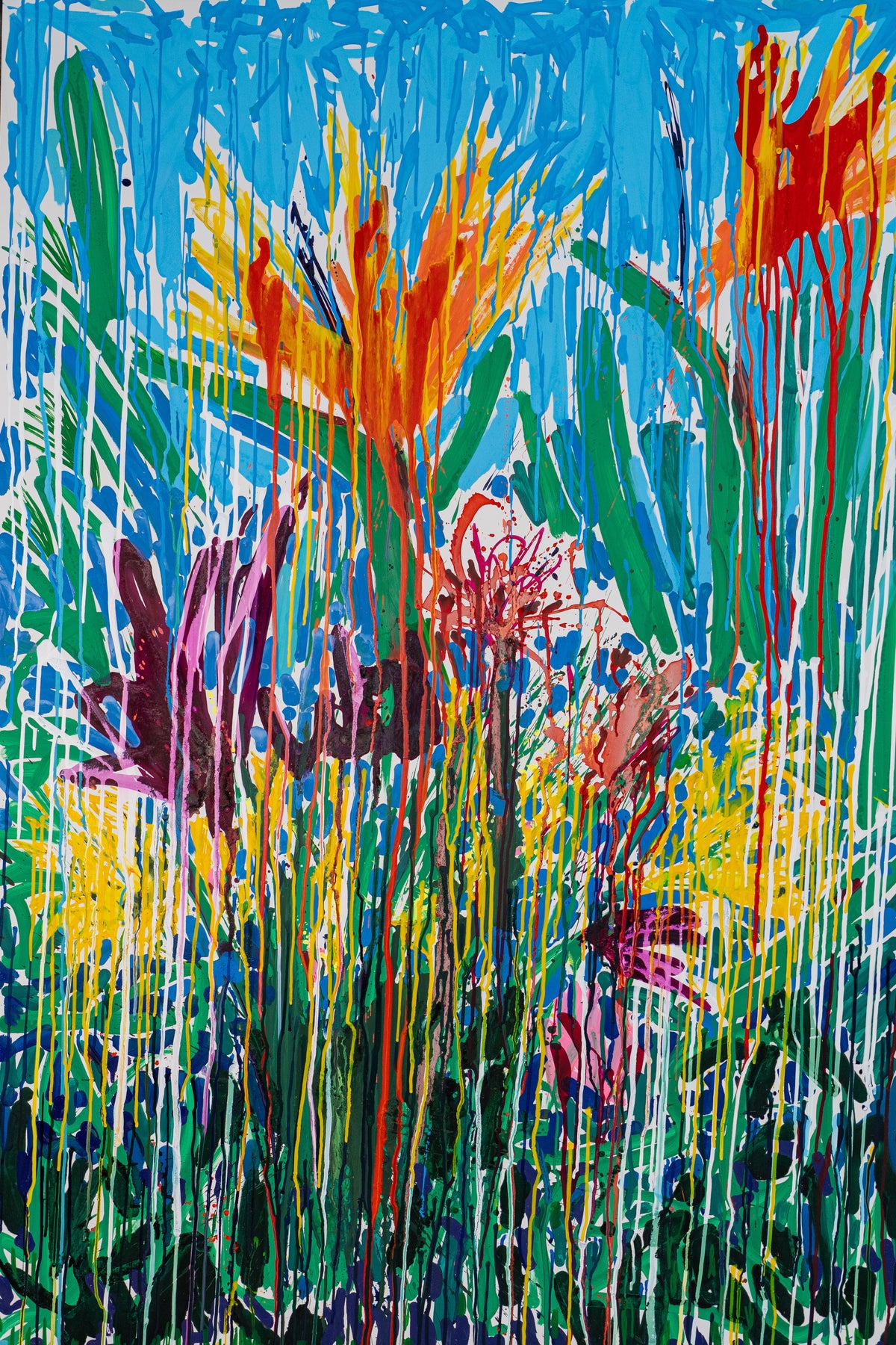 Tropical Bouquet in the Rain